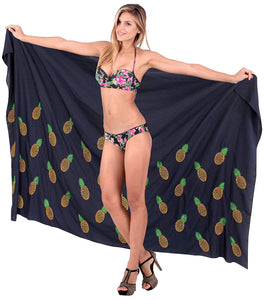 LA LEELA Women Beachwear Sarong Bikini Cover up Wrap Dress Solid 1 ONE Size