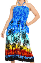Load image into Gallery viewer, LA LEELA Women Boho Beachwear Summer Relaxed Aloha Party Tube Sun Dress Casual