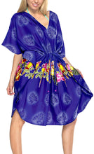 Load image into Gallery viewer, Bikini Cover up Dress Aloha Drawstring V Neck Swimsuit Womens Caftans BeachWear