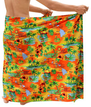 Load image into Gallery viewer, Beach Wear Mens Sarong Pareo Wrap Cover ups Bathing Suit Bamboo Towel Swimwear