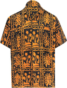 LA LEELA Men's Aloha Hawaiian Shirt Short Sleeve Button Down Casual Beach Party