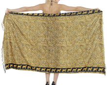 Load image into Gallery viewer, LA LEELA Women&#39;s Beachwear Bikini Wrap Cover up Swimsuit Dress Sarong 1 ONE Size