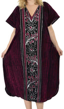 Load image into Gallery viewer, Hand made Batik 100% Cotton Loose Kimono Caftan Dress Beachwear Swimwear Kaftan