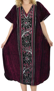 Hand made Batik 100% Cotton Loose Kimono Caftan Dress Beachwear Swimwear Kaftan