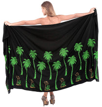 Load image into Gallery viewer, LA LEELA Women Bikini Cover up Wrap Dress Swimwear Sarong Solid ONE Size