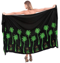 Load image into Gallery viewer, LA LEELA Women Bikini Cover up Wrap Dress Swimwear Sarong Solid ONE Size