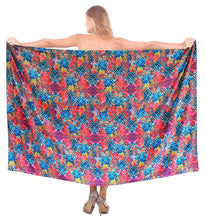 Load image into Gallery viewer, la-leela-women-bikini-cover-up-wrap-dress-swimwear-sarong-digital-plus-size-1