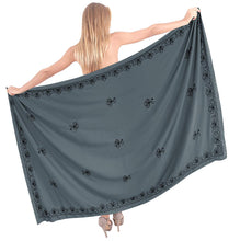 Load image into Gallery viewer, LA LEELA Women Beachwear Sarong Bikini Cover up Wrap Dress Solid 1 ONE Size