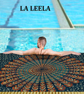 LA LEELA Men Sarong Swimwear Beachwear Wrap Swimsuit Pareo Cover up Bathing Suit