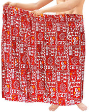 Load image into Gallery viewer, LA LEELA Beach Wear Mens Sarong Pareo Wrap Cover upss Bathing Suit Beach Towel Swimming