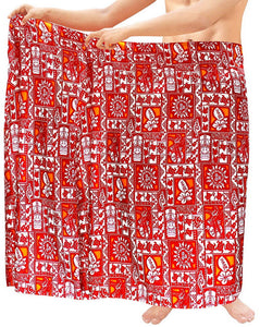 LA LEELA Beach Wear Mens Sarong Pareo Wrap Cover upss Bathing Suit Beach Towel Swimming