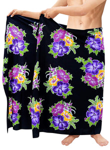 LA LEELA Beach Wear Mens Sarong Pareo Wrap Cover upss Bathing Suit Beach Towel Swimming