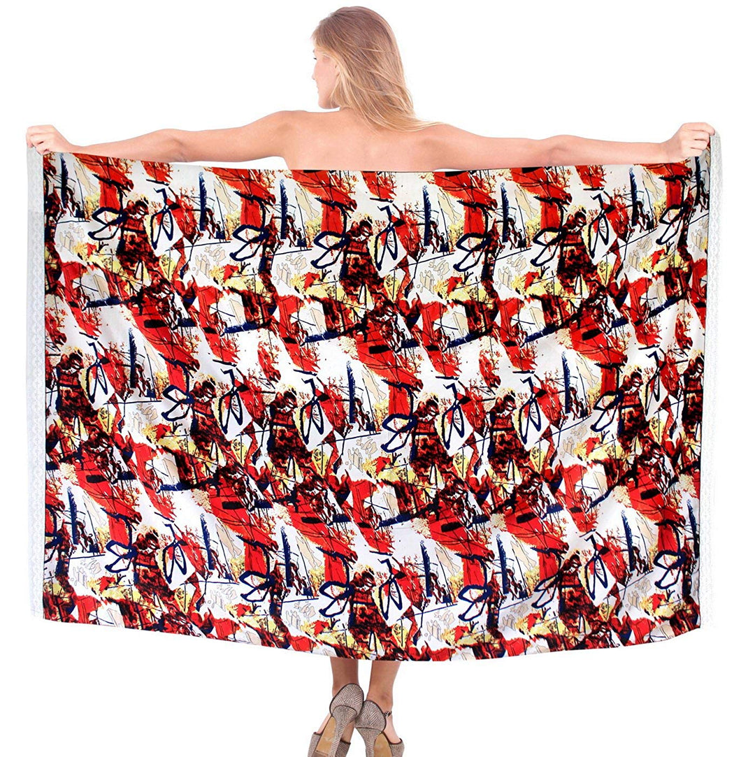 LA LEELA Women Beachwear Sarong Bikini Cover up Wrap Bathing Suit 15 ONE Size
