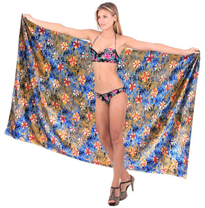 LA LEELA Mini Sarong Women Beachwear Bikini Wrap Cover up Swimwear Multi