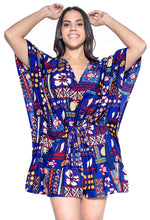 Load image into Gallery viewer, la-leela-womens-bikini-cover-up-dress-swim-beach-wear-caftan-swimsuit-printed