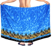 Load image into Gallery viewer, LA LEELA Beach Wear Mens Sarong Pareo Wrap Cover ups Bathing Suit Swimsuit Beach Towel