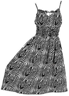la-leela-soft-printed-casual-maxi-swimsuit-loose-top-black-738-one-size