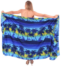 Load image into Gallery viewer, la-leela-womens-beach-bikini-cover-up-wrap-bathing-suit-sarong-3-plus-size