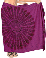 Load image into Gallery viewer, la-leela-womens-sarong-beach-swimsuit-bikini-cover-up-wrap-pareo-peacock