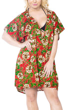 Load image into Gallery viewer, LA LEELA Coverup Beach Bikini Swimwear Swimsuit Caftan Dress Women Printed