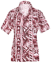 Load image into Gallery viewer, LA LEELA Women&#39;s Summer Beach Button Down Short Sleeve Camp Casual Blouse Turtle