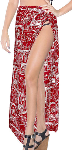 LA LEELA Women Beachwear Bikini Wrap Cover up Swimsuit Dress Sarong 17 ONE Size