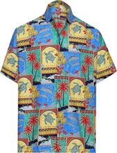 Load image into Gallery viewer, LA LEELA Shirt Casual Button Down Short Sleeve Beach Shirt Men Aloha Pocket 209