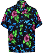 Load image into Gallery viewer, LA LEELA Shirt Casual Button Down Short Sleeve Beach Shirt Men Aloha Pocket 155
