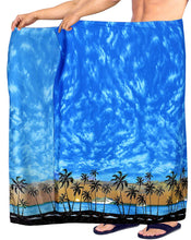 Load image into Gallery viewer, LA LEELA Beach Wear Mens Sarong Pareo Wrap Cover ups Bathing Suit Swimsuit Beach Towel