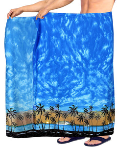 LA LEELA Beach Wear Mens Sarong Pareo Wrap Cover ups Bathing Suit Swimsuit Beach Towel