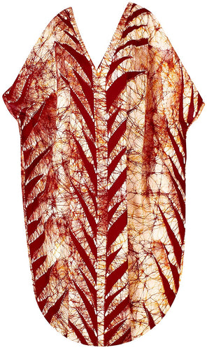 LA LEELA Cotton Batik 09 Women's Kaftan Style Nightgown Cover up Dress Suit