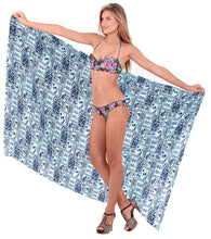 Load image into Gallery viewer, LA LEELA Women Beachwear Bikini Wrap Cover up Swimwear Bathing Suit 16 ONE Size
