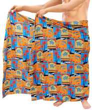 Load image into Gallery viewer, LA LEELA Beach Wear Mens Sarong Pareo Wrap Cover ups Bathing Suit Resort Towel Swimming