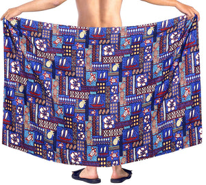 LA LEELA Beach Wear Mens Sarong Pareo Wrap Cover ups Bathing Suit Resort Towel Swimming