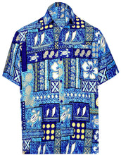 Load image into Gallery viewer, Men&#39;s Relaxed Fit Aloha Hawaiian Short Sleeves Button Down Tropcial Floral Shirt